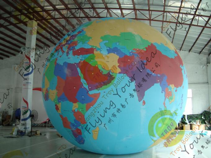 Durable Huge Earth Balloons Globe , Inflatable Helium Filled Balloons