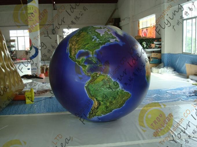 Durable Huge Earth Balloons Globe , Inflatable Helium Filled Balloons