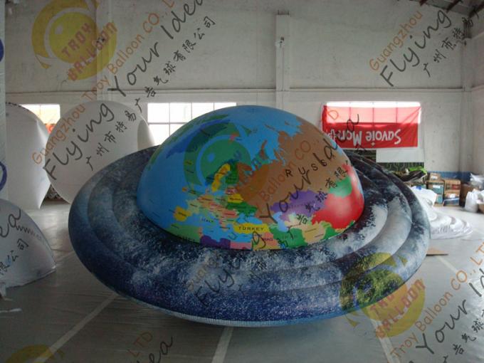 Reusable 2.5m Inflatable Earth Ball Fire Retardant UV Protected Printing