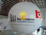 White Dia 4m inflatable advertising helium balloons with 0.20mm PVC Material for Promotion wholesalers