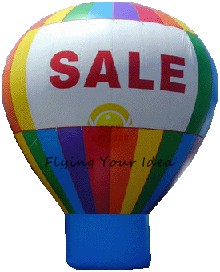 6m Railbow Inflatable Advertising Balloon OEM For Outdoor Show Event