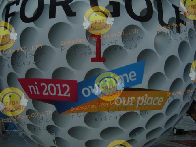 Customized Helium Inflatable Golf Ball Round 2.5m Reusable ASTM