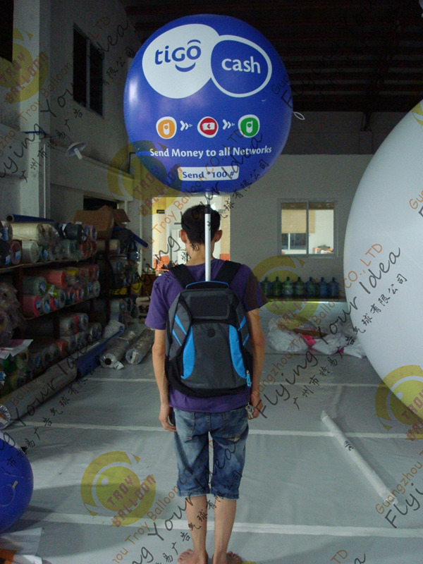 Attractive Inflatable Moving Balloon Digital Printing With RGB Led Light
