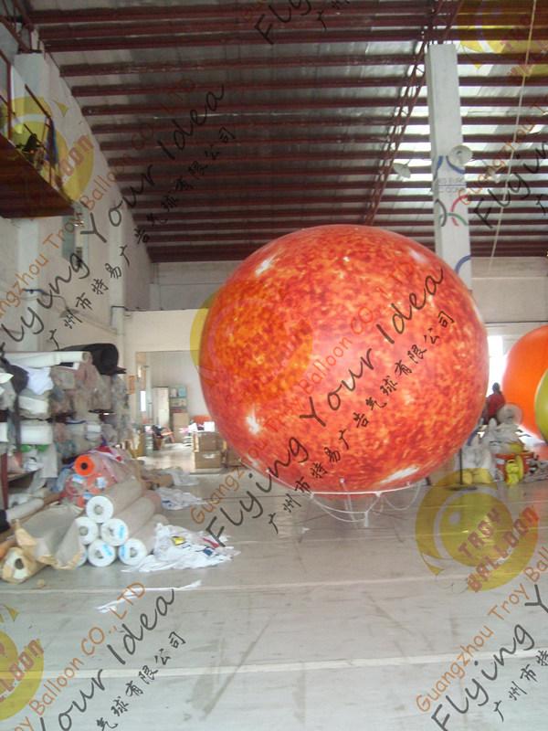 3m Eye-Catching Inflatable Lighting Balloon , 0.18mm thinkness helium quality PVC Helium Balloons for Exhibitions