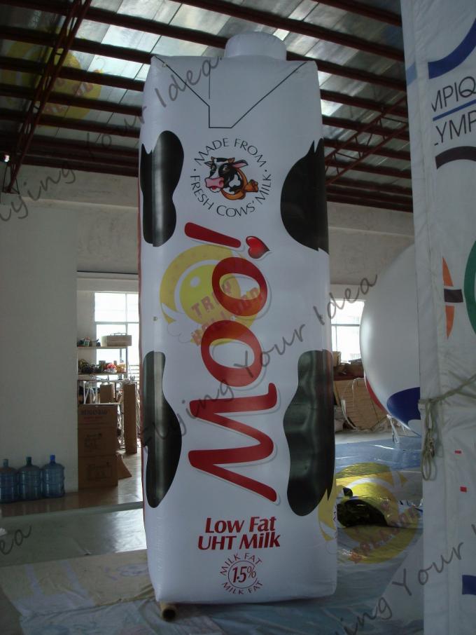Weather Resistant Inflatable Product Replicas Milk Packaging OEM Service