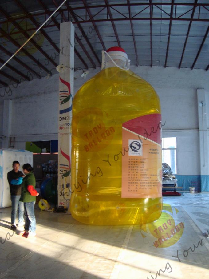 Promotional Inflatable Product Replicas Oil Packing Bottle For Shopping Mall