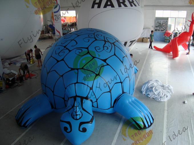 Funny Inflatable Pool Turtle , Amusement Park Giant Inflatable Animals