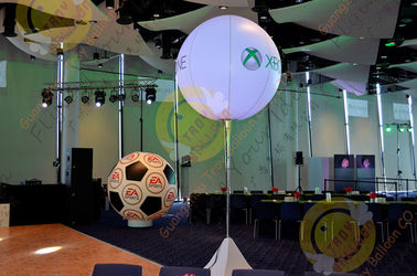 2.5m White Attractive Round Inflatable Helium Balloon with RGB LED Lighting