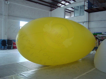 Yellow Zeppelin Helium Balloon Inflatable Waterproof For Outdoor Sports