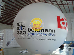 White Dia 4m inflatable advertising helium balloons with 0.20mm PVC Material for Promotion