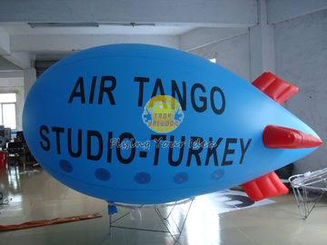 Large Blue Filled Helium Zeppelin Balloons with 170mm tether points for Political events