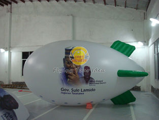 White Reusable Versatile Inflatable Advertising Helium Zeppelin with Digital Printing