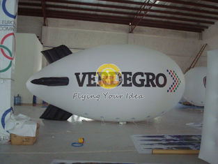 6*2.5m Inflatable Advertising Helium Zeppelin / Blimp Balloons with UV Protected Printing