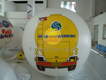 White PVC Large Printed Helium Balloons with UV protected printing for Opening event