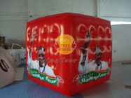 Red Inflatable advertising cube balloon with Full digital printing for Opening event wholesalers