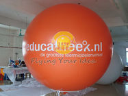 China Orange Inflatable advertising helium balloon with UV protected printing, ad balloons factory