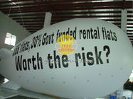 China White Inflatable Giant Advertising Balloons blimps with Full digital printing for parties factory
