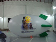 White Reusable Versatile Inflatable Advertising Helium Zeppelin with Digital Printing wholesalers