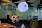 2.5m White Attractive Round Inflatable Helium Balloon with RGB LED Lighting factory