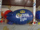 Eye - Catching Inflatable Helium Zeppelin Blue Blimps For Trade Shows factory
