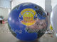 Blue Inflatable Earth Balloons Globe with 540*1080 dpi high resolution digital printing