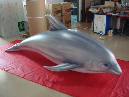 1.5m Long Airtight Dolphin Shaped Swimming Pool Toy Display In Showroom