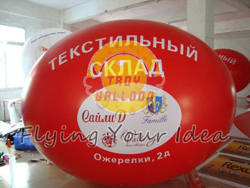 Big Red Inflatable Advertising Oval Balloon with Full digital printing for Sporting events